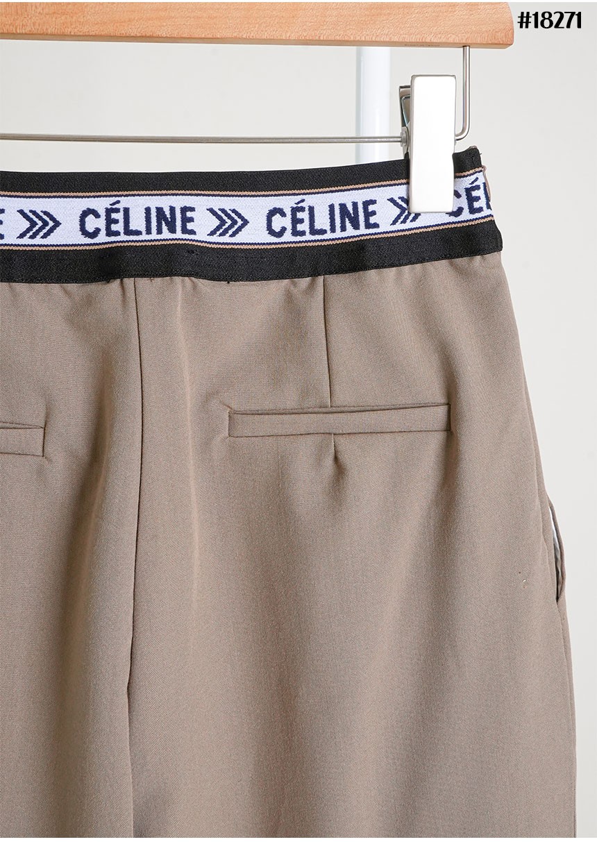 셀린느 트리옹프 핀턱 와이드 밴딩 팬츠 view 9