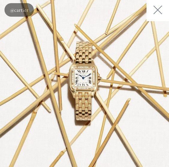 팬더 드 까르띠에 워치 골드 다이아 