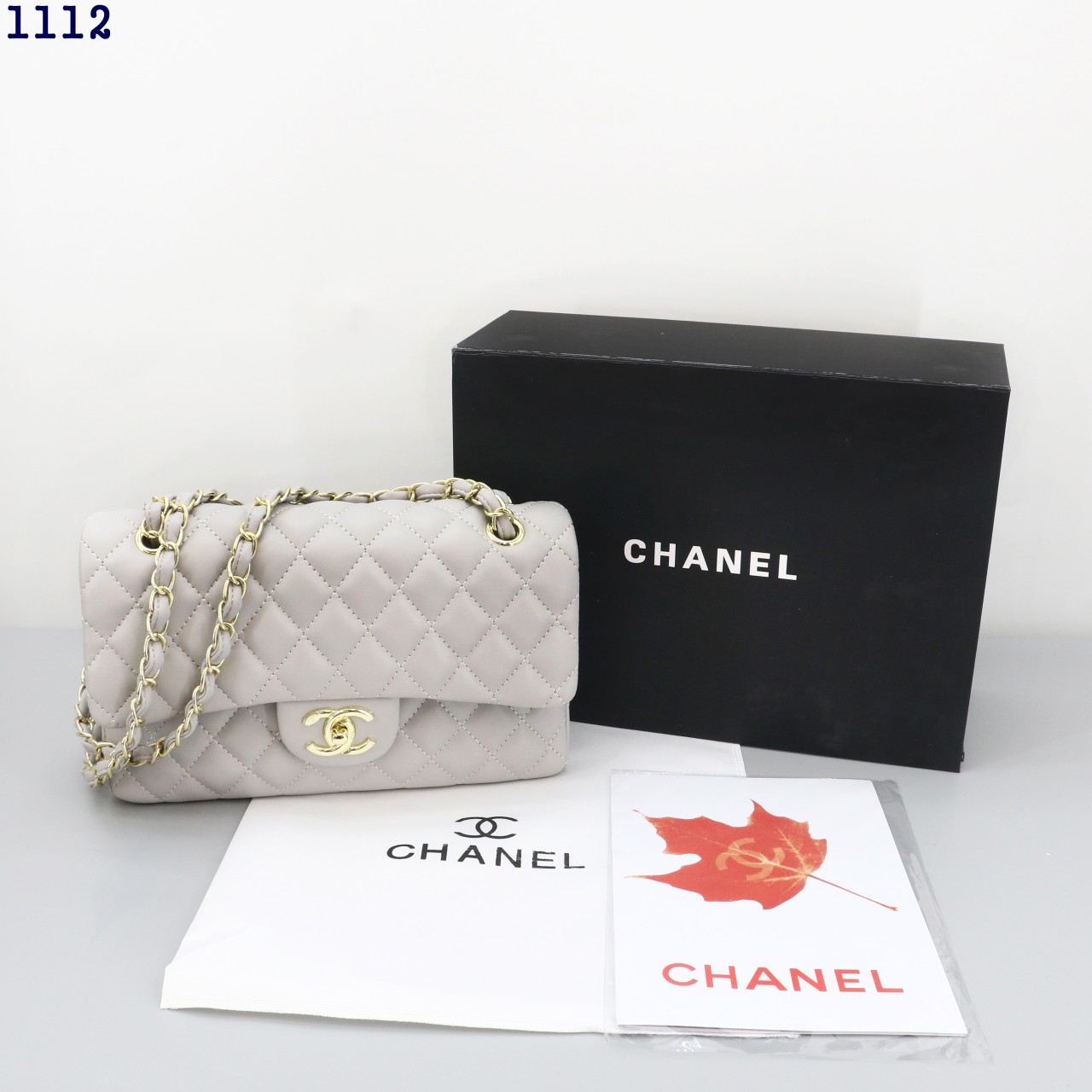 👹샤넬 클래식 미디움 플랩백 램스킨 & 골드 메탈 그레이👹 