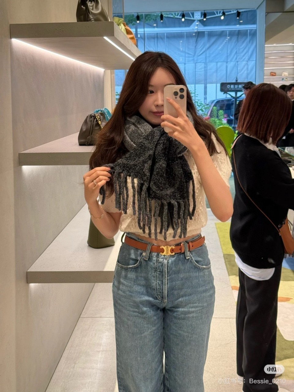 로에베 알파카 울 머플러