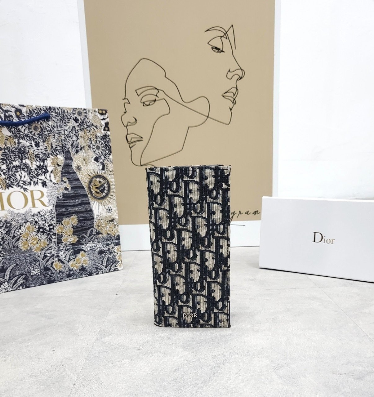 디올 오블리크 남성 장지갑 