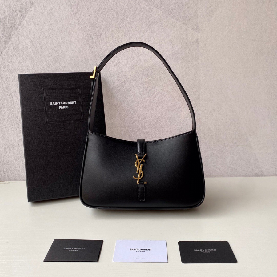 최상급)생로랑 스무스 레더 미니 호보백 블랙